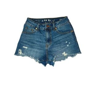 Women’s Rewash dark denim shorts